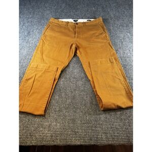 J Crew Pants‎ Mens 34x34 (Fits 35x32) Brown Straight Chino Flex Stretch Cotton